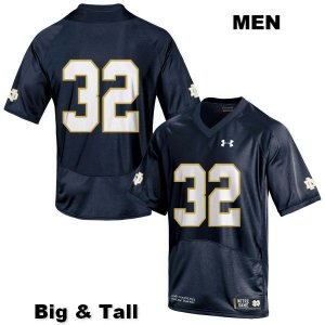Notre Dame Fighting Irish Men's Patrick Pelini #32 Navy Under Armour No Name Authentic Stitched Big & Tall College NCAA Football Jersey HKJ3199NI